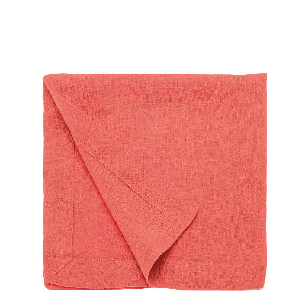 Walton & Co Set of 2 Coral Linen Napkins